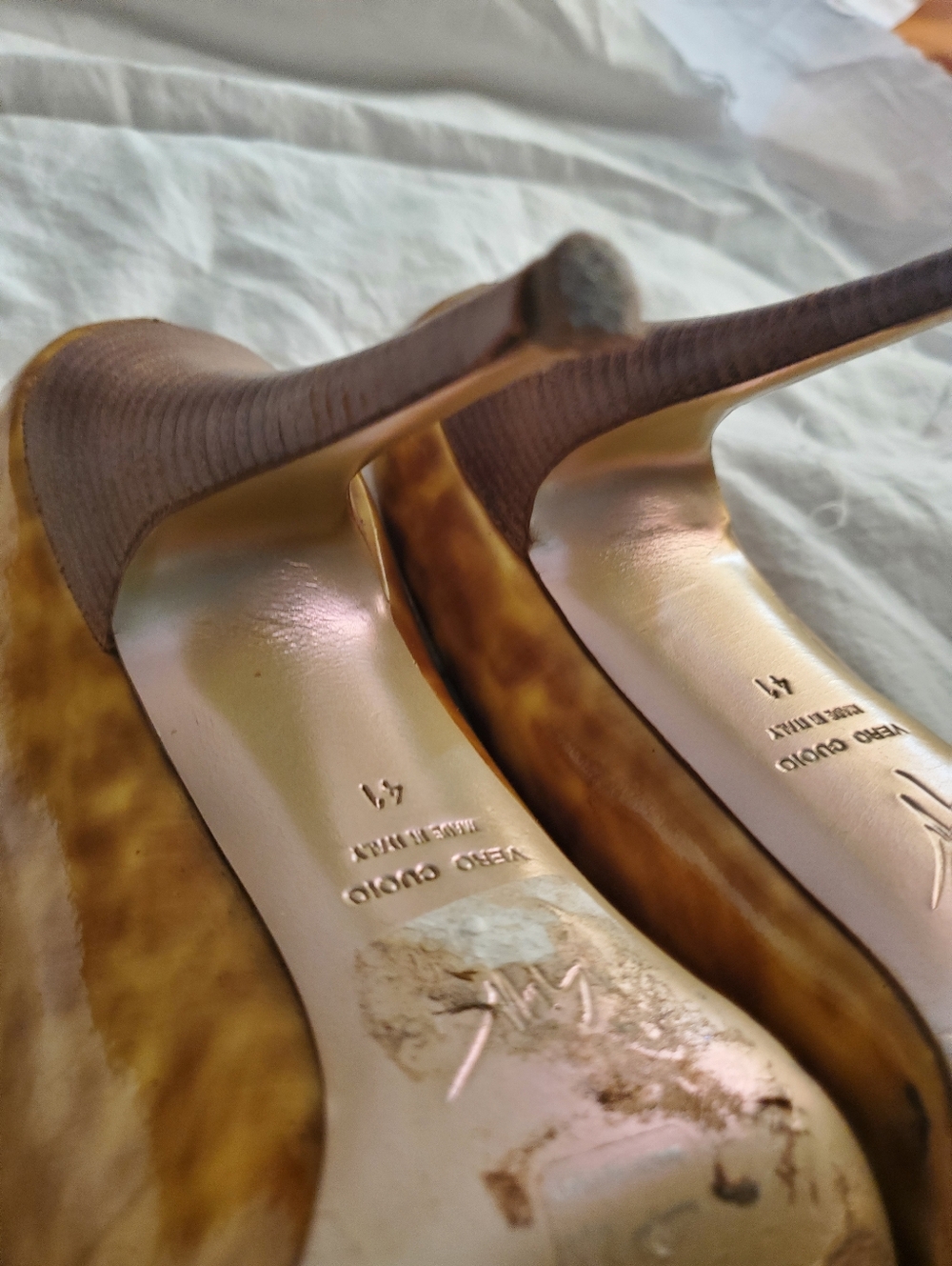 Giuseppe Zanotti Tan/beige Patent Heels Size 41/10 - Picture 10 of 12